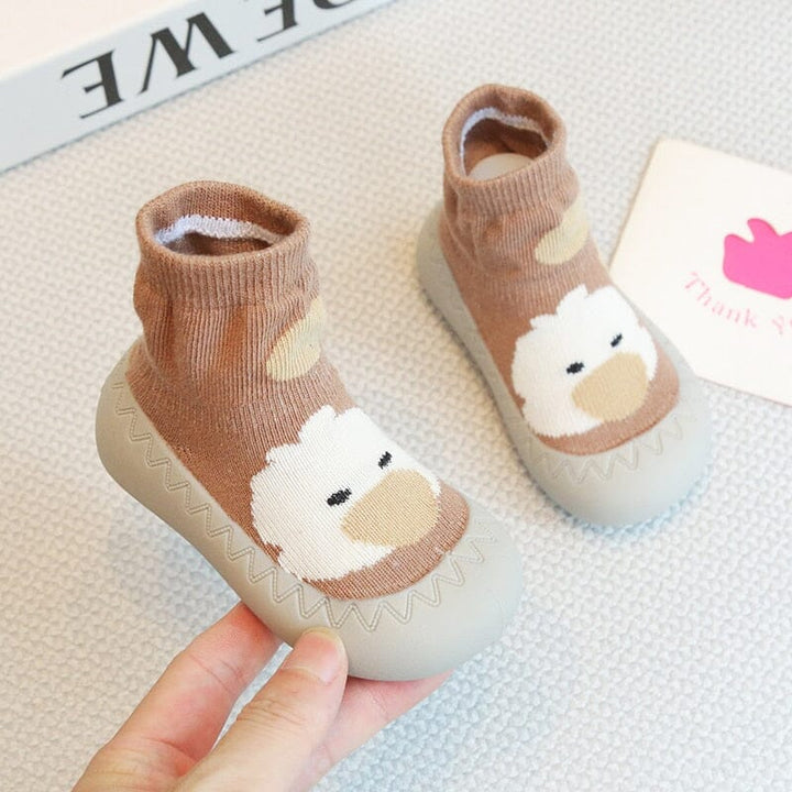 Animal-Face Baby Sock Shoes for First Walkers