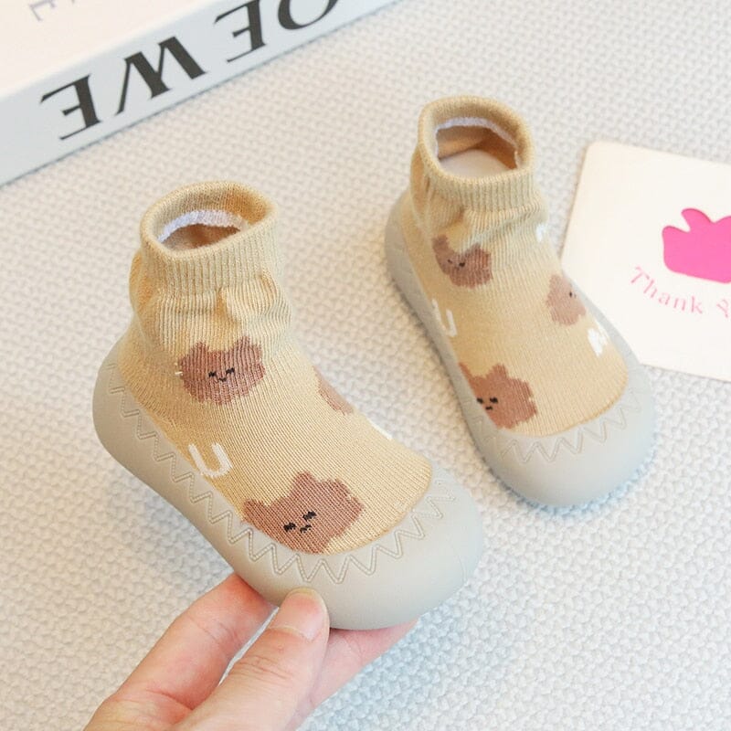 Animal-Face Baby Sock Shoes for First Walkers