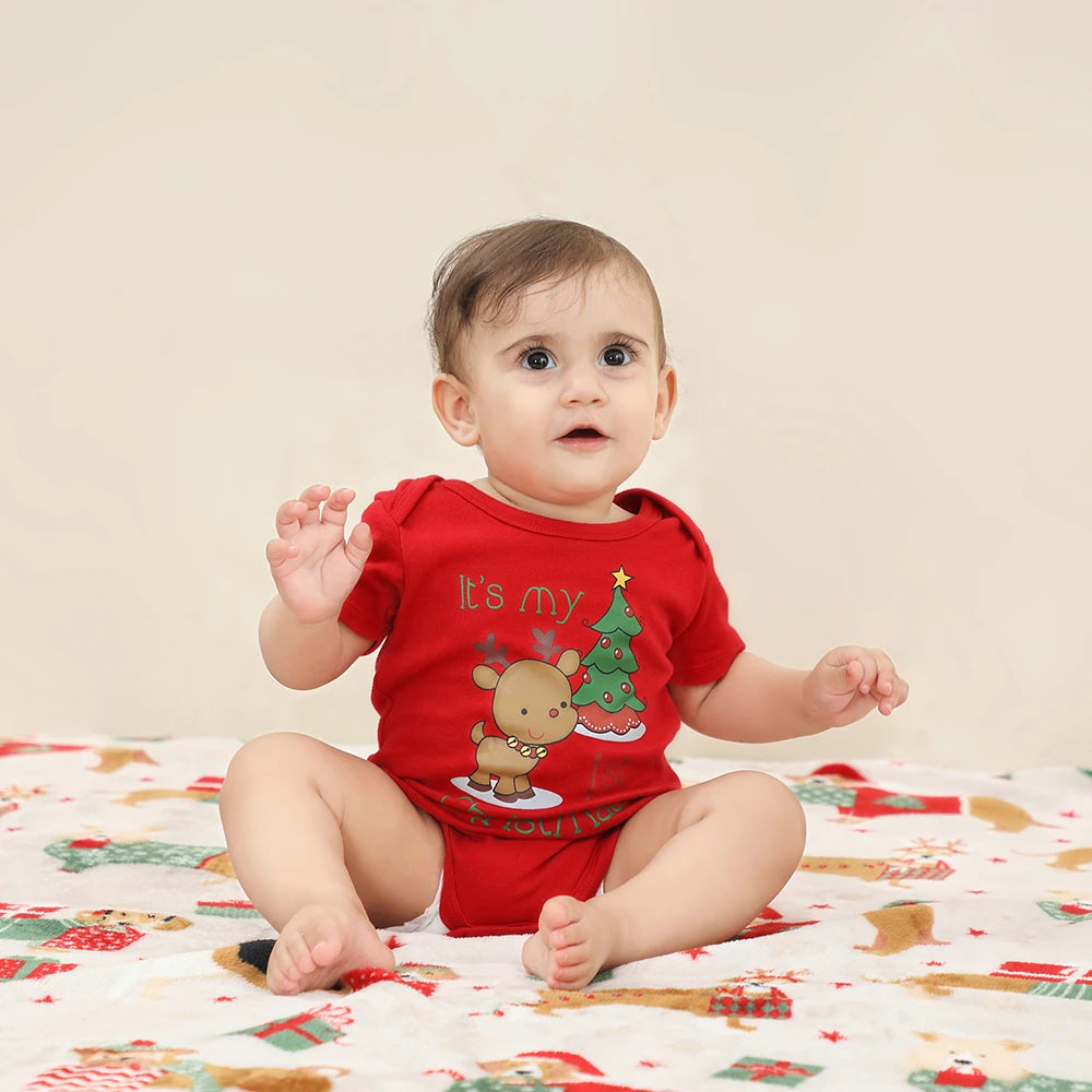 Snuggish 3 Pcs/Lot Christmas Baby  Onesies