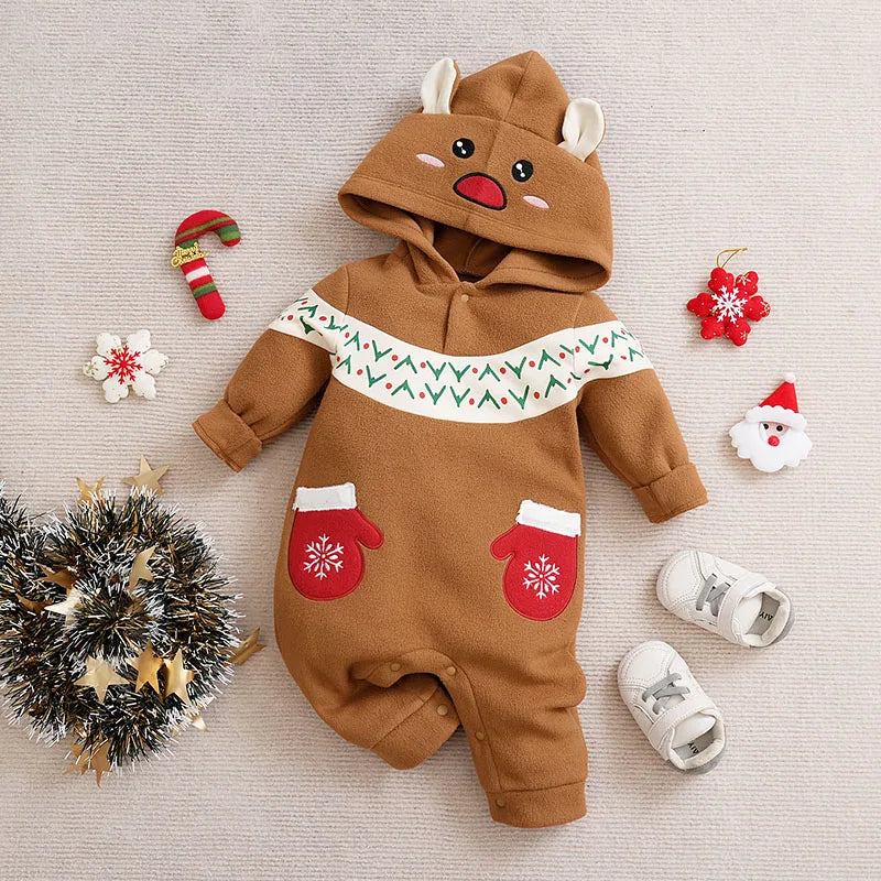 Snuggish Christmas Cute Reindeer Jumpsuit