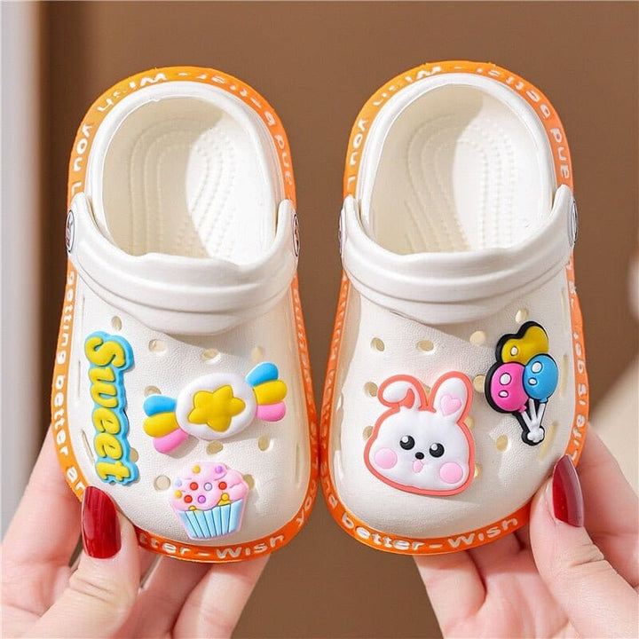 Baby Clogs with Bear-Duck Animal Stickers