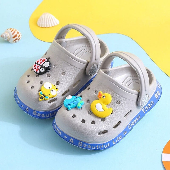 Baby Clogs with Bear-Duck Animal Stickers