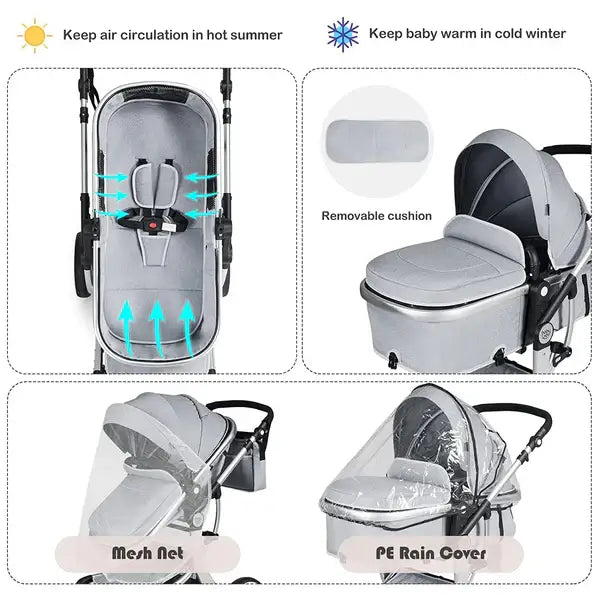 BabyJoy 2 in 1 Convertible Baby Stroller