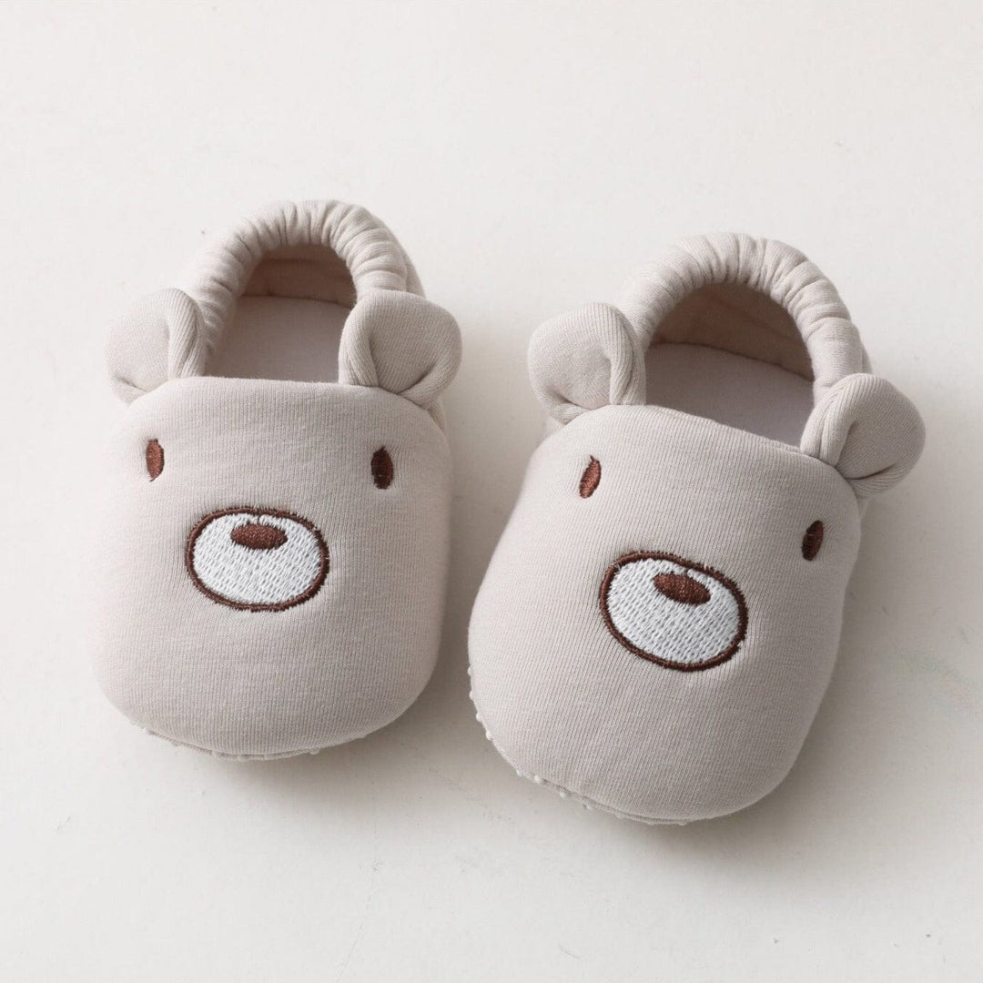 Newborn Winter Booties with Cartoon Animal Pattern