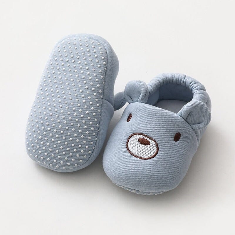 Newborn Winter Booties with Cartoon Animal Pattern