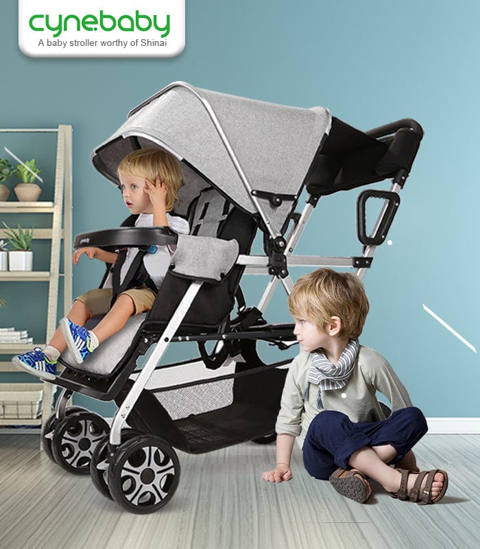 CynaBaby™ Double Stroller For Twins With Cozy Comfort at Discounted Price