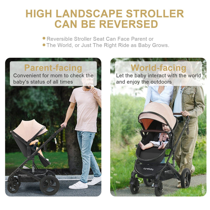 Cynebaby 2 in 1 Convertible Cradle Pram or Stroller