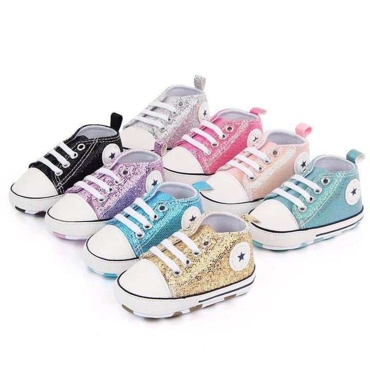 Girls' Bling Canvas Baby Shoes