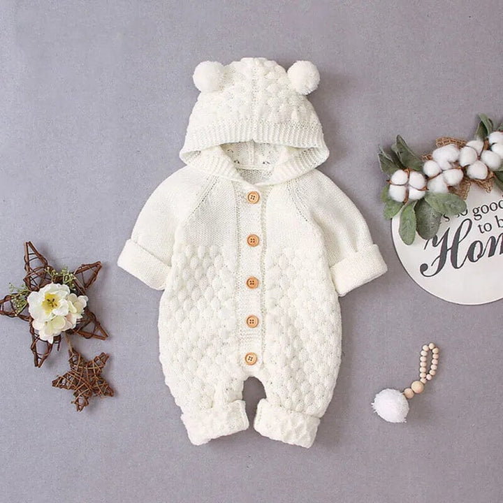 Snuggish Hooded Wool Warm Cute Jumpsuit