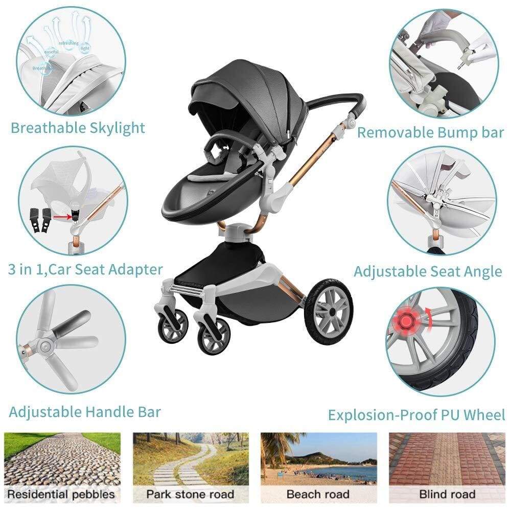 Hot Mom™ Luxurious 360° 2 in 1 Baby Stroller