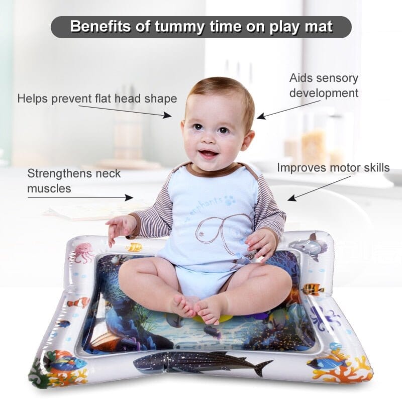 Inflatable Baby Water Play Mat - Sensory Development & Muscle Growth Aid