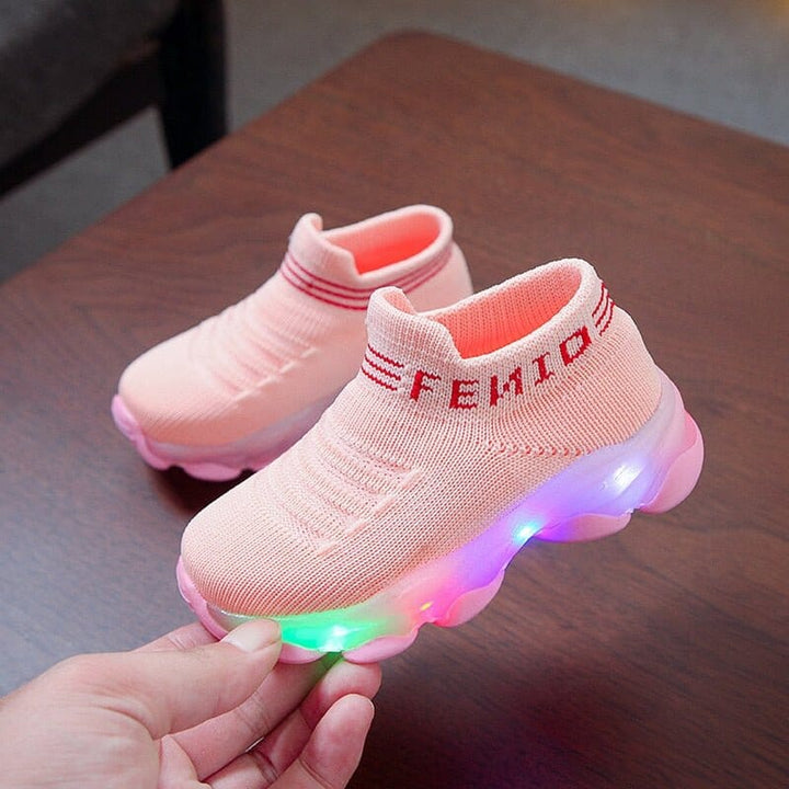 Kids LED Luminous Mesh Sneakers