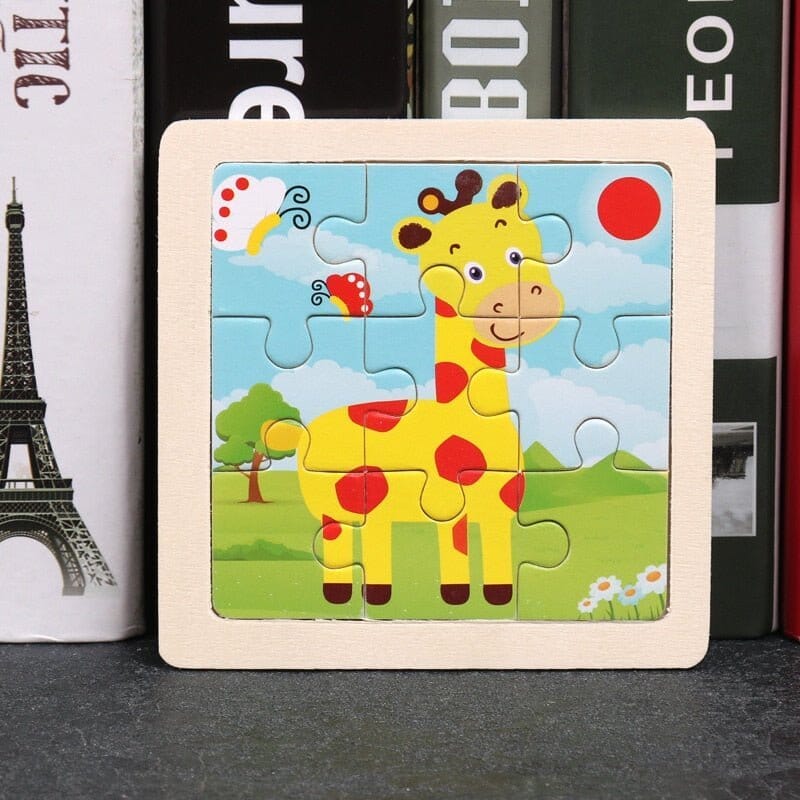 Kids Wooden Puzzle - Cartoon Animal