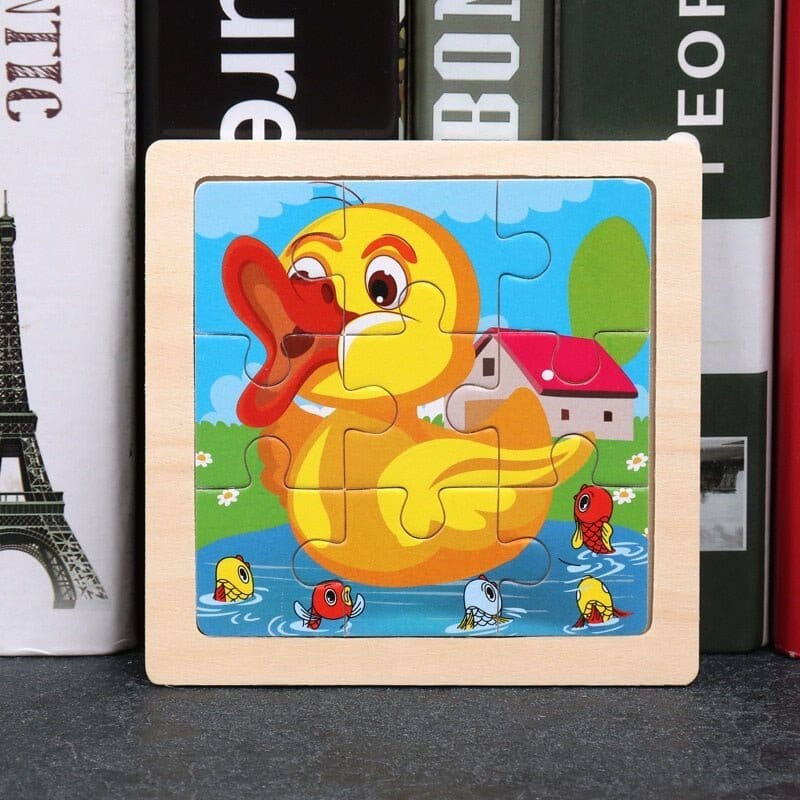 Kids Wooden Puzzle - Cartoon Animal