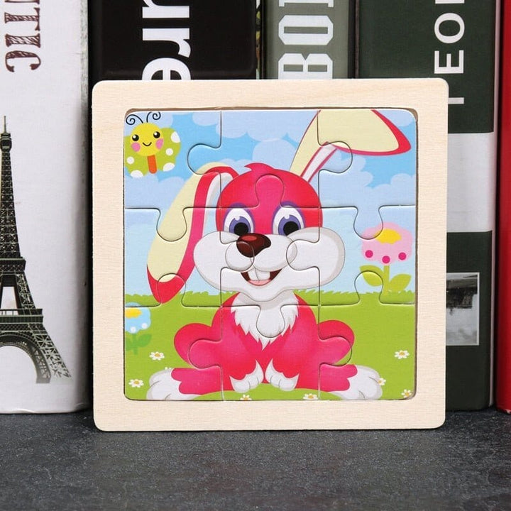 Kids Wooden Puzzle - Cartoon Animal