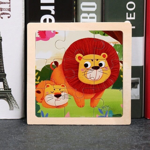 Kids Wooden Puzzle - Cartoon Animal