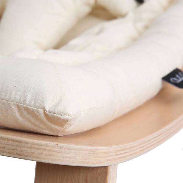 Natural Wooden Organic Cotton Cushion Baby Rocker