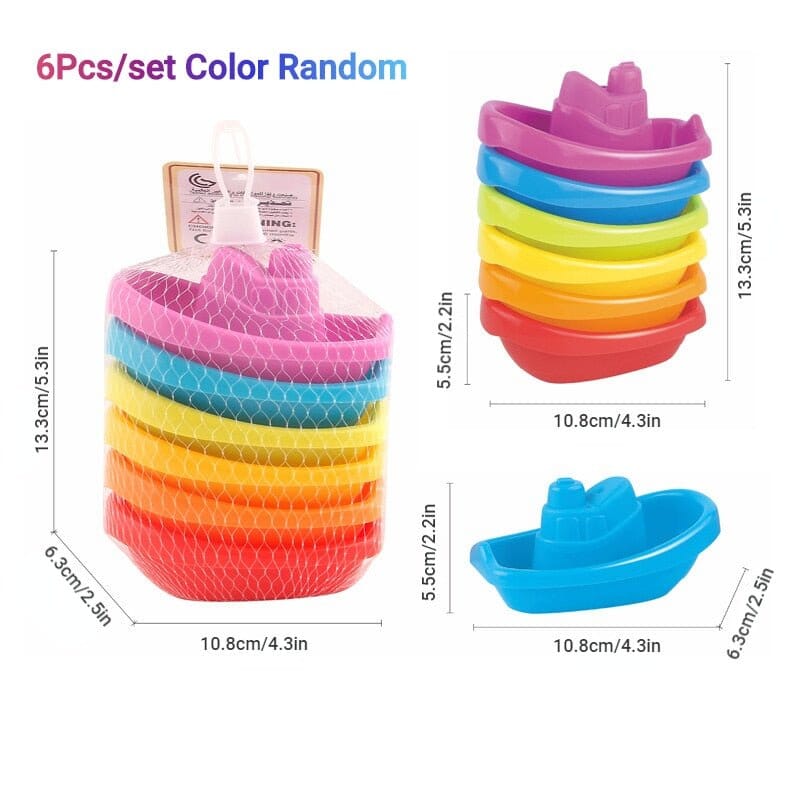 Stacking Boat Bath Toy Set - Fun and Educational for Babies