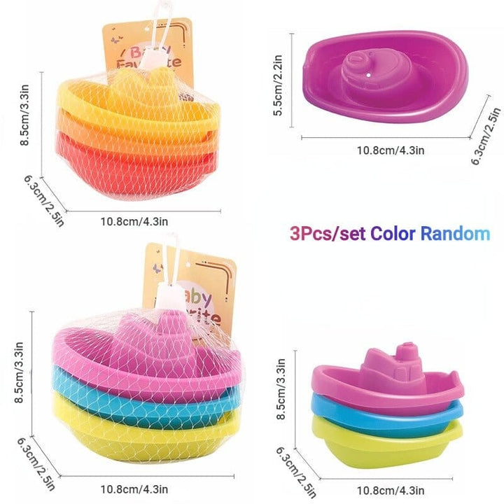 Stacking Boat Bath Toy Set - Fun and Educational for Babies