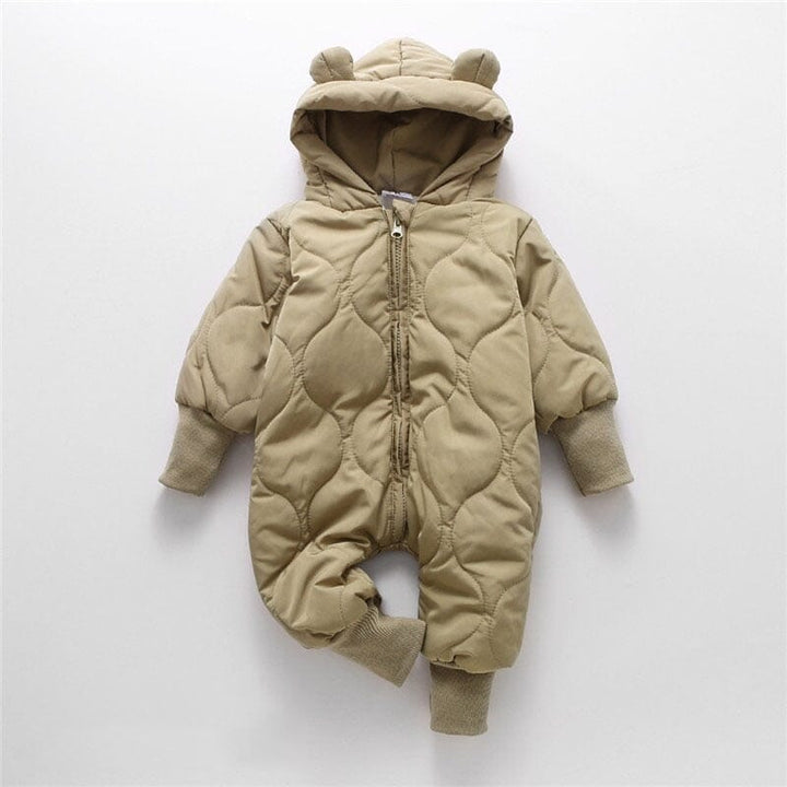 Snuggish Winter Baby Fur Lining Bear Rompers