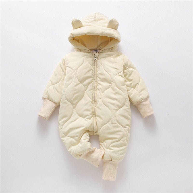 Snuggish Winter Baby Fur Lining Bear Rompers